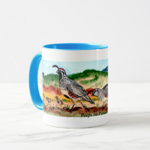 Caneca "Olha trabalhos de arte da família das codorniz n