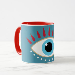 Caneca Olhais vermelhos gregos Mau