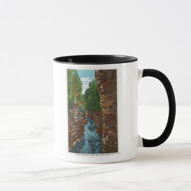 Caneca Olhando para baixo abismo ausível da caverna de Hy (Direita)
