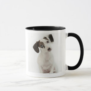 Caneca Olhar fixamente fêmea do filhote de cachorro do