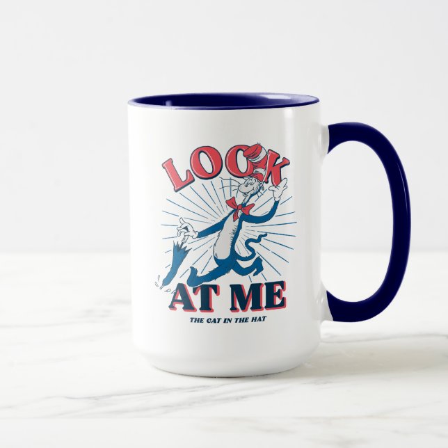 Caneca Olhe Para Mim Gato No Chapéu (Direita)