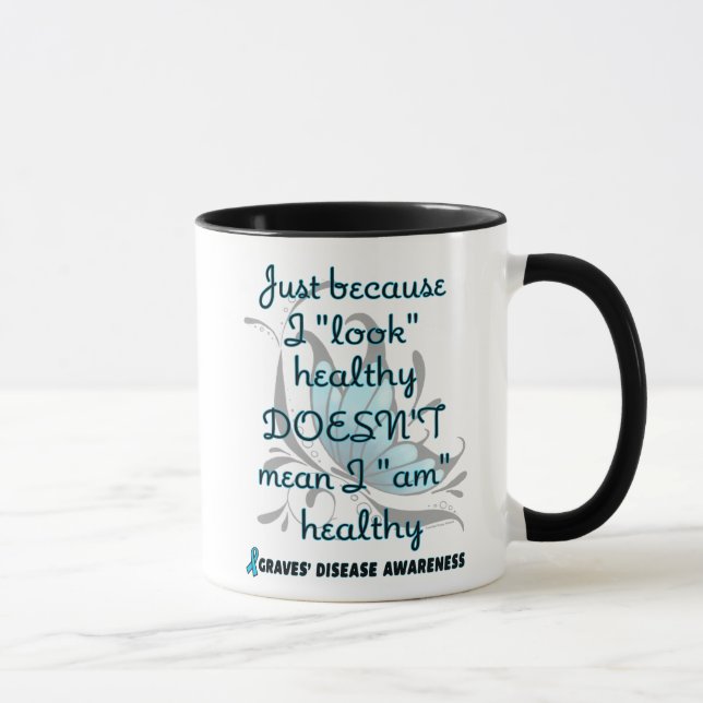 Caneca "Olhe" saudável/borboleta... (Direita)