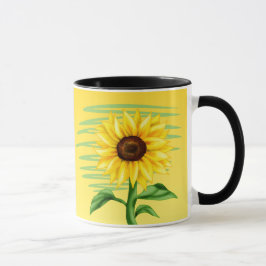 Caneca Olho Apanhando Amarelo Brilhante