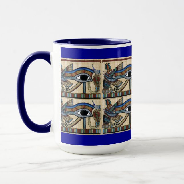 Caneca Olho de Horus Wadjet egípcio Art Mug (Esquerda)
