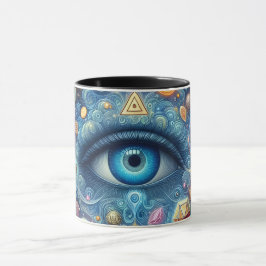 Caneca Olho Místico Psicodélico