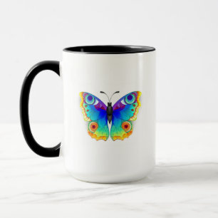 Caneca Olho Peacock da Borboleta Arco-Íris