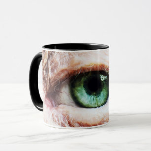 Caneca Olhos Assustadores e Olhos Verdes no Halloween / z