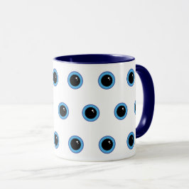 Caneca Olhos Azuis Engraçados