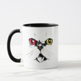 Caneca Olhos de Gato Pintados Artísticos