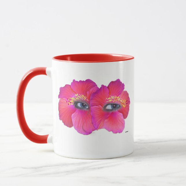 Caneca Olhos de Hibiscus - Rosa (Esquerda)