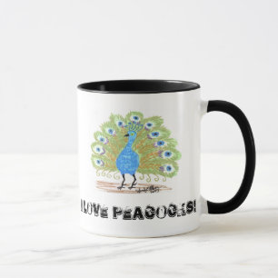 Caneca Olhos de Pavão da Índia por Wendy C. Allen