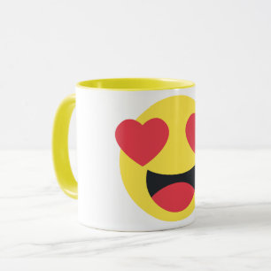 Caneca Olhos do Coração Face Emoji