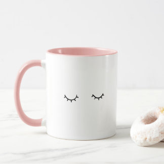 Caneca Olhos fechados, apenas pestanas