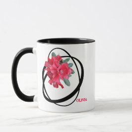 Caneca Olivia personalizável nome romântico vermelho esti