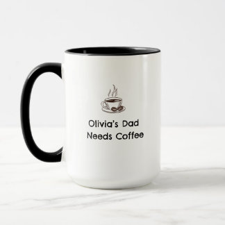 Caneca Olivia's Dad | Custom Name Parent Gift