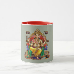 Caneca Om Lord Ganesh, Deus Hindu da Riqueza e da Felicid