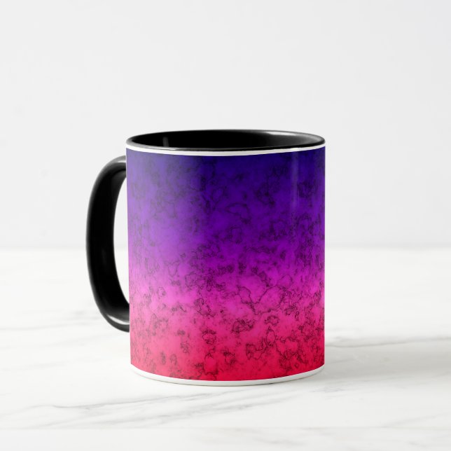 Caneca Ombre azul-vermelho (Frente Esquerda)