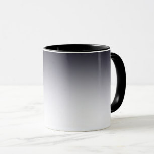 Caneca Ombre preto e branco minimalista simples
