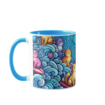 Onda Azul de Gato Senhoras para Kamala Harris Mug