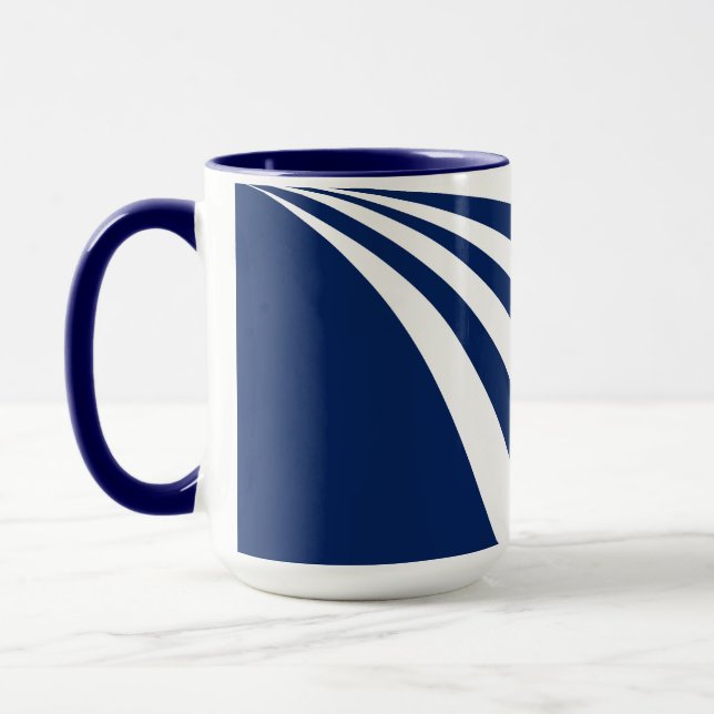 Caneca Onda azul e branca (Esquerda)