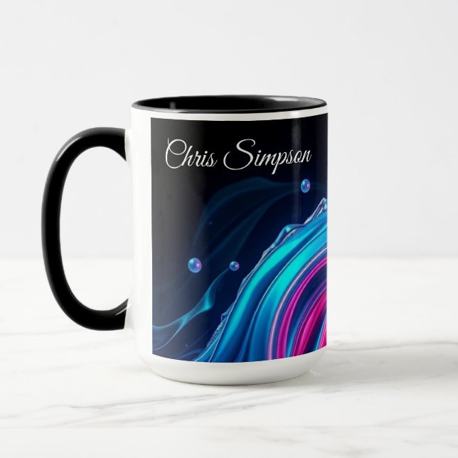 Caneca Onda Cibernatural Mural Envoltório Completo Person (Esquerda)