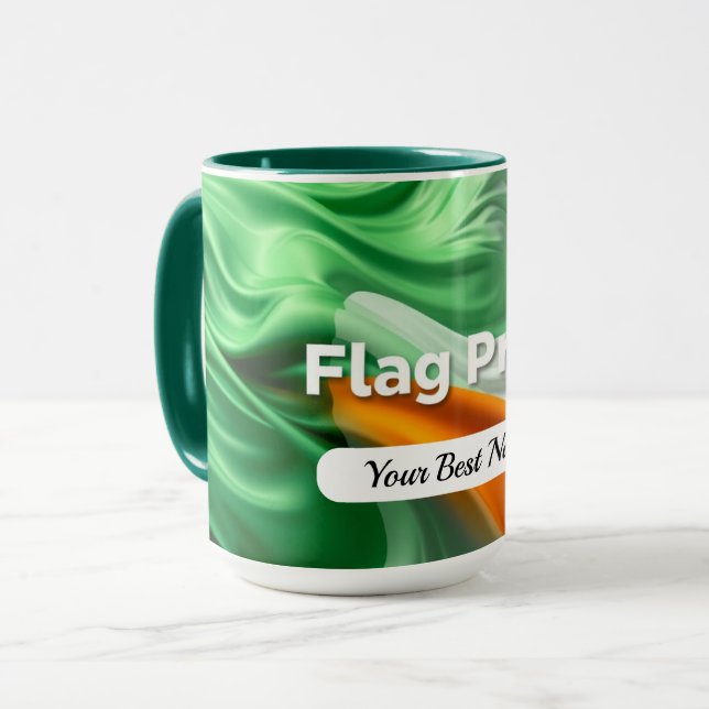 Caneca Onda de Orgulho da Bandeira (Frente Esquerda)