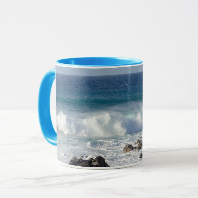 Caneca Ondas Em Maui, Fotografia Da Paisagem Do Havaí (Frente Esquerda)