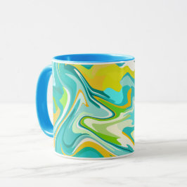 Caneca Ondas Oceânicas Vibrantes