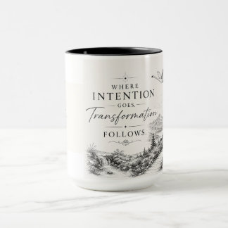 Caneca Onde a Intenção Vai, a Transformação Segue