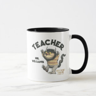 Caneca Onde as coisas selvagens são professores