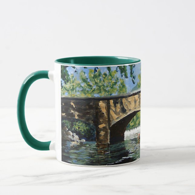 Caneca Onde as trutas sobem – Uma cena à beira do riacho (Esquerda)