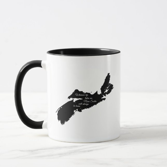 Caneca Onde quer que a vida - Nova Escócia estará sempre  (Esquerda)