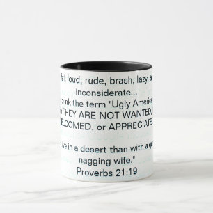 Caneca Onde você acha que o termo "Americano Feio"
