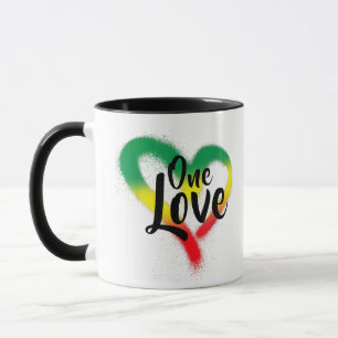 Caneca One Love One Heart Reggae Vibes