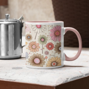 Caneca Oopsie Daisie Retro Multicolorido Daisy