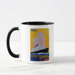 Caneca Oostende Dover Vintage PosterEurope