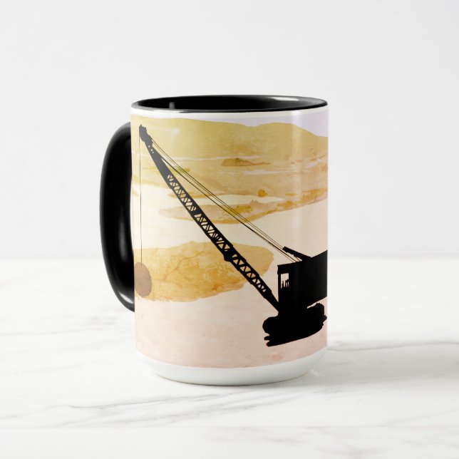 CANECA OPERADOR CRANE GOLF GOLFING FANTASY ART OPERATOR (Frente Esquerda)