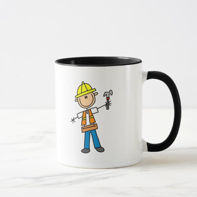 Caneca Operário da Construção com Martelo (Direita)