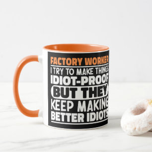 Caneca Operário de Fábrica I Tento Fazer as Coisas Engraç