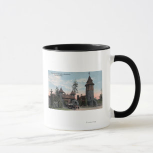Caneca Opinião da entrada da residência do porteiro de 