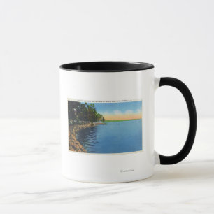 Caneca Opinião da linha costeira do pavilhão do parque 