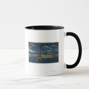 Caneca Opinião da noite da ponte do tráfego de