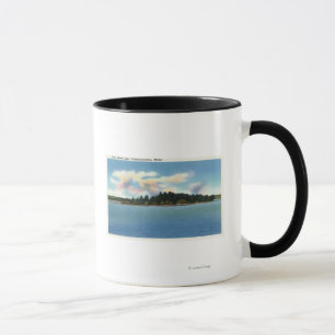 Caneca Opinião de Cobbosseecontee do lago da ilha de Cub