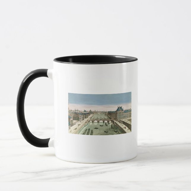 Caneca Opinião de perspectiva de Paris do Pont real (Esquerda)