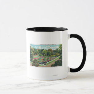 Caneca Opinião do jardim de rosas do parque do Maplewood