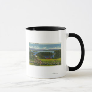 Caneca Opinião do montanhês da ilha e do lago do diaman
