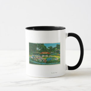 Caneca Opinião floral do emblema do parque de Humboldt