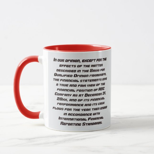 Caneca "Opinião qualificada do exame " (Esquerda)