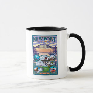 Caneca Opiniões da cidade - Newport, Oregon