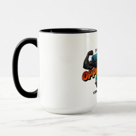 Caneca Oportunidade Não Obrigação Citação de Academia